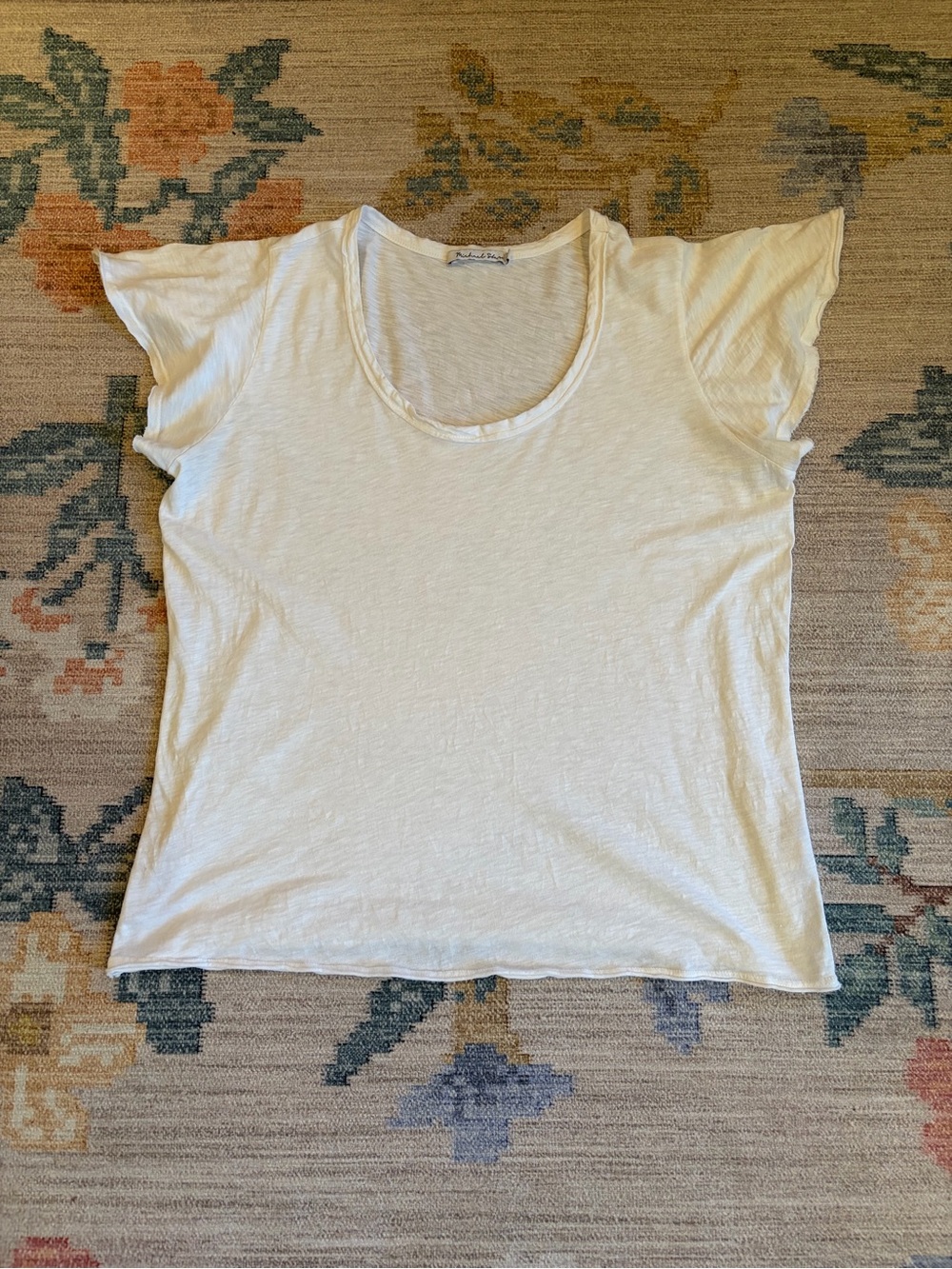 Elevated Basic 100% Supima Cotton Michael Stars T-Shirt (White)